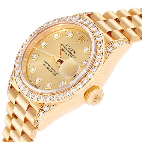 rolex ladies presidential diamond|rolex lady datejust 26mm.